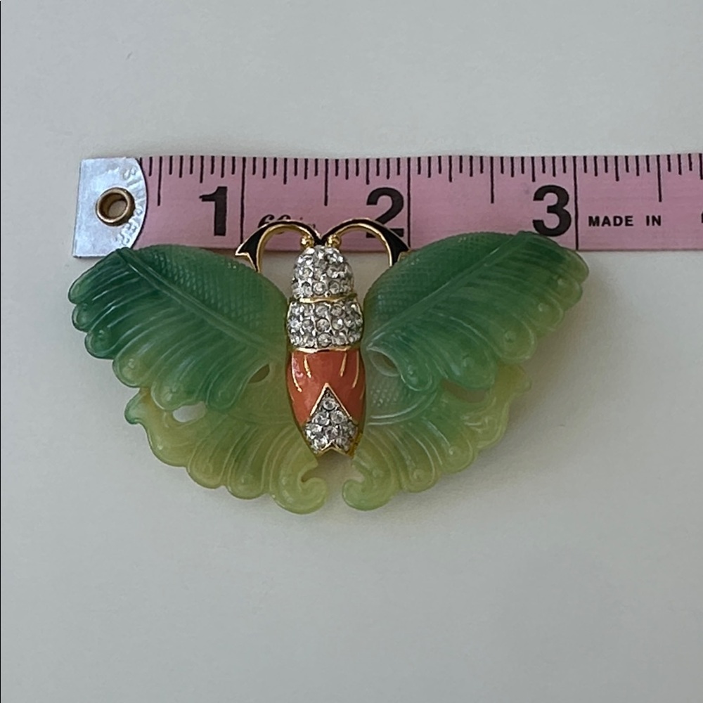 Signed KJL Kenneth J. Lane Butterfly Moth Brooch Pin - Picture 4 of 5